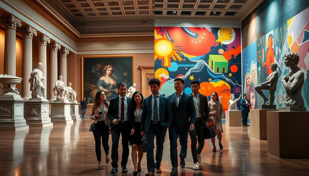 as diferenças entre arte clássica e arte moderna